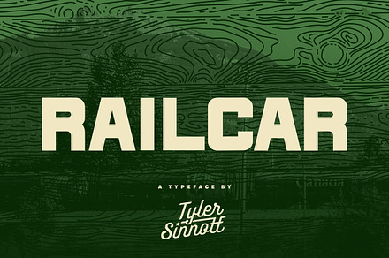Railcar Display Typeface - %50 OFF