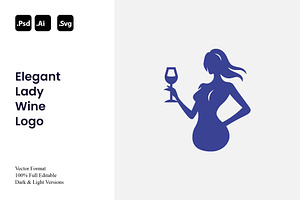 Elegant Lady Wine Logo, a Branding & Logo Template by Luxury Logos