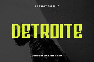 Detroite Display Typeface, a Sans Serif Font by Artiveko