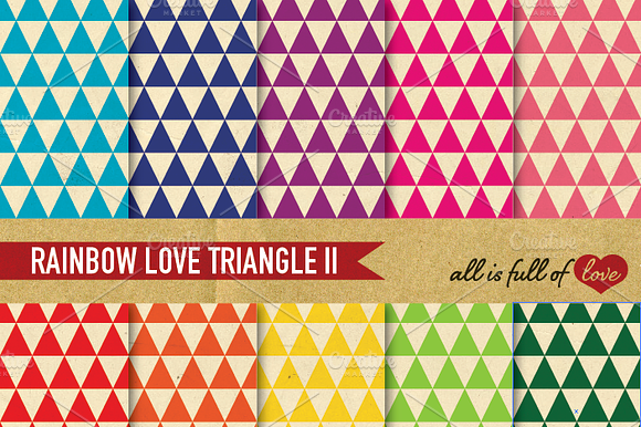 Retro Triangular Background Patterns preview 2