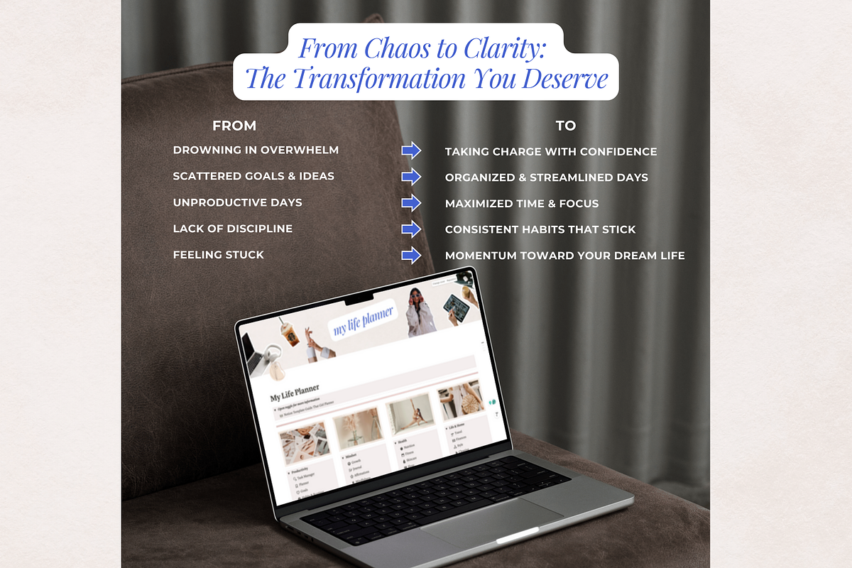 Notion Life Planner Template, an App Template by The Thrive Society (Photo 3 of 10)