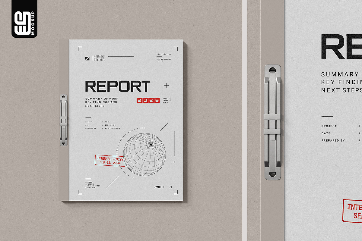 Fastener Spine Bound Book Mockup, an Advertising Mockup by SD Mockup (Photo 2 of 4)