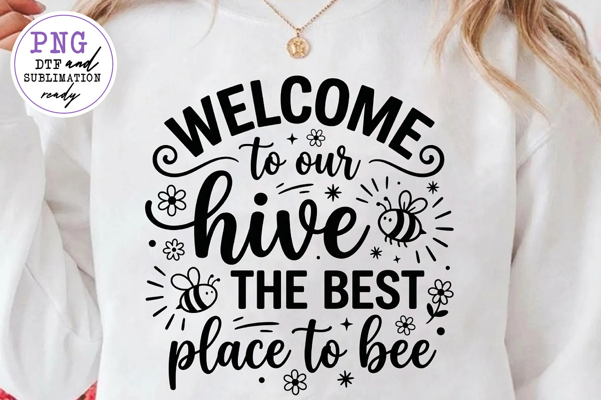 Bee Png Sublimation Design Bundle, a Work Illustration by CreationArt (Photo 3 of 7)