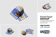 Minimalist Bread Paper Mockup, an Advertising Mockup by bimockup (Thumbnail 1 of 6)