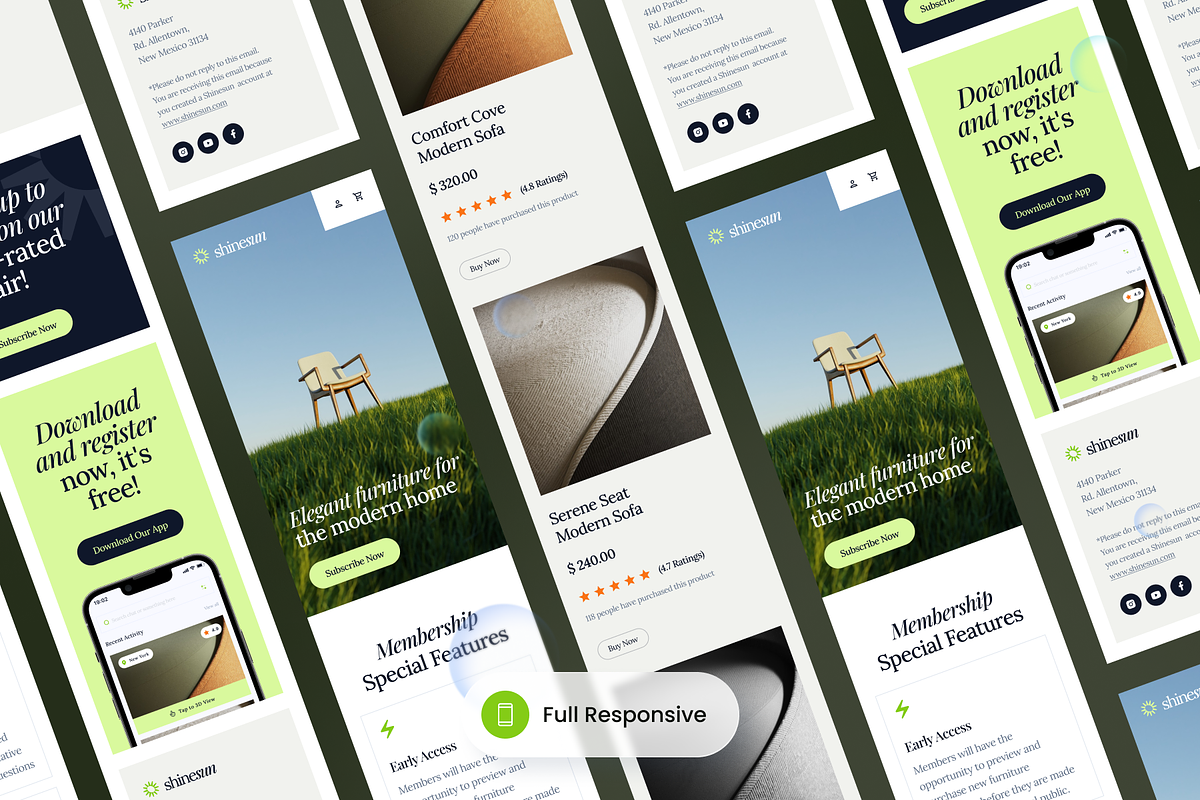Furniture Product Email Newsletter, a Websites & App Template by SLAB! Design (Photo 4 of 4)