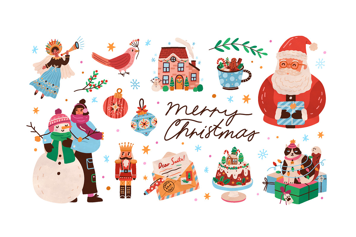 Christmas and New year symbols set, a Decorative Illustration by Good Studio (Photo 1 of 3)