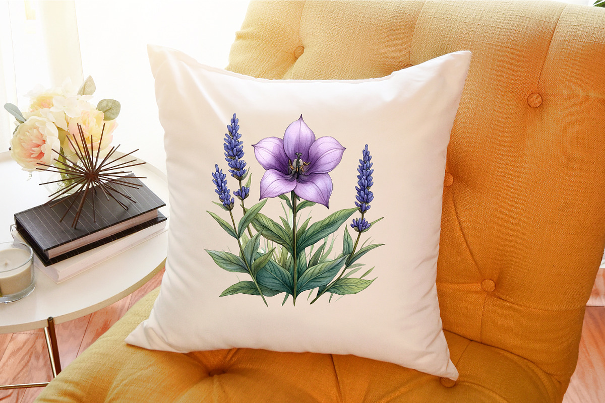Lavender & Pink Flowers Watercolor, an Illustration by Sublimation Artist (Photo 6 of 6)