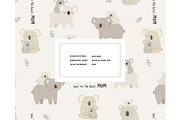Motherhood hugs koala animal pattern, a Pattern Graphic by Milatoo (Thumbnail 4 of 4)
