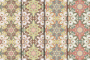 Seamless Patterns In Ethnic Style.