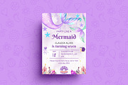 Mermaid Birthday Party Invitation, an Invitation Template by SmmrDesign (Thumbnail 3 of 4)