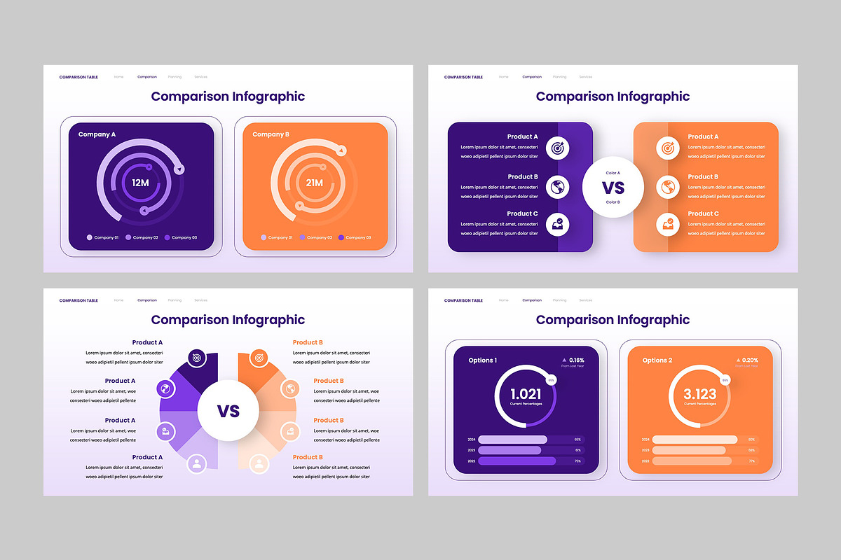COMPARISON Infographic GS, a Presentation Template by rgbryand (Photo 3 of 7)