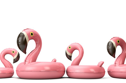 Pink inflatable flamingo stock photo containing flamingo and summer