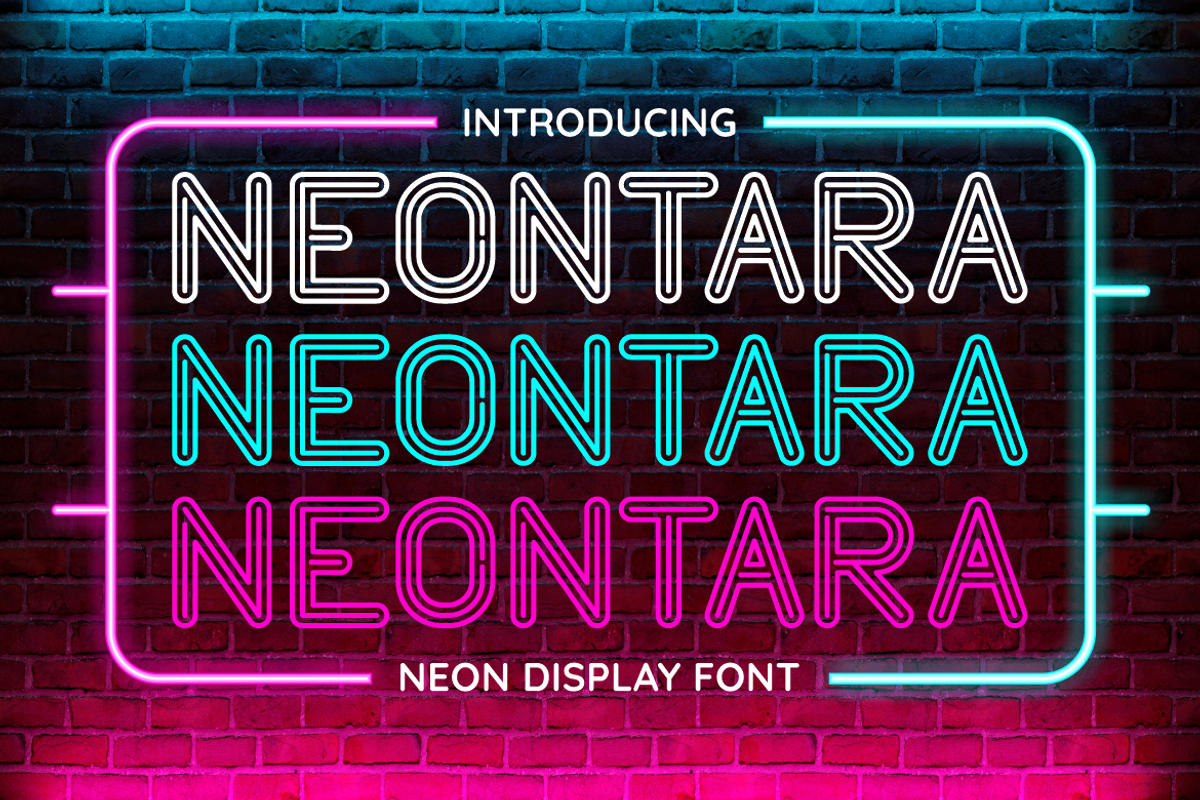 Neontara Neon Display Font, a Font by PutraCetol Studio (Photo 6 of 6)