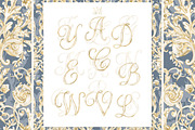 Gold Wedding Crest Watercolor Set, a Decorative Illustration by WonderWonder (Thumbnail 4 of 9)