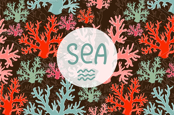 Sea patterns. Coral patterns. preview 5