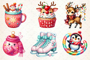 Cute Sweet Christmas Clipart PNG, an Illustration by Dream Creation (Thumbnail 2 of 7)