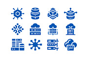 Tech Cloud Data Server Icons Bundle, a Solid Icon by Vectorium Studio (Thumbnail 15 of 24)
