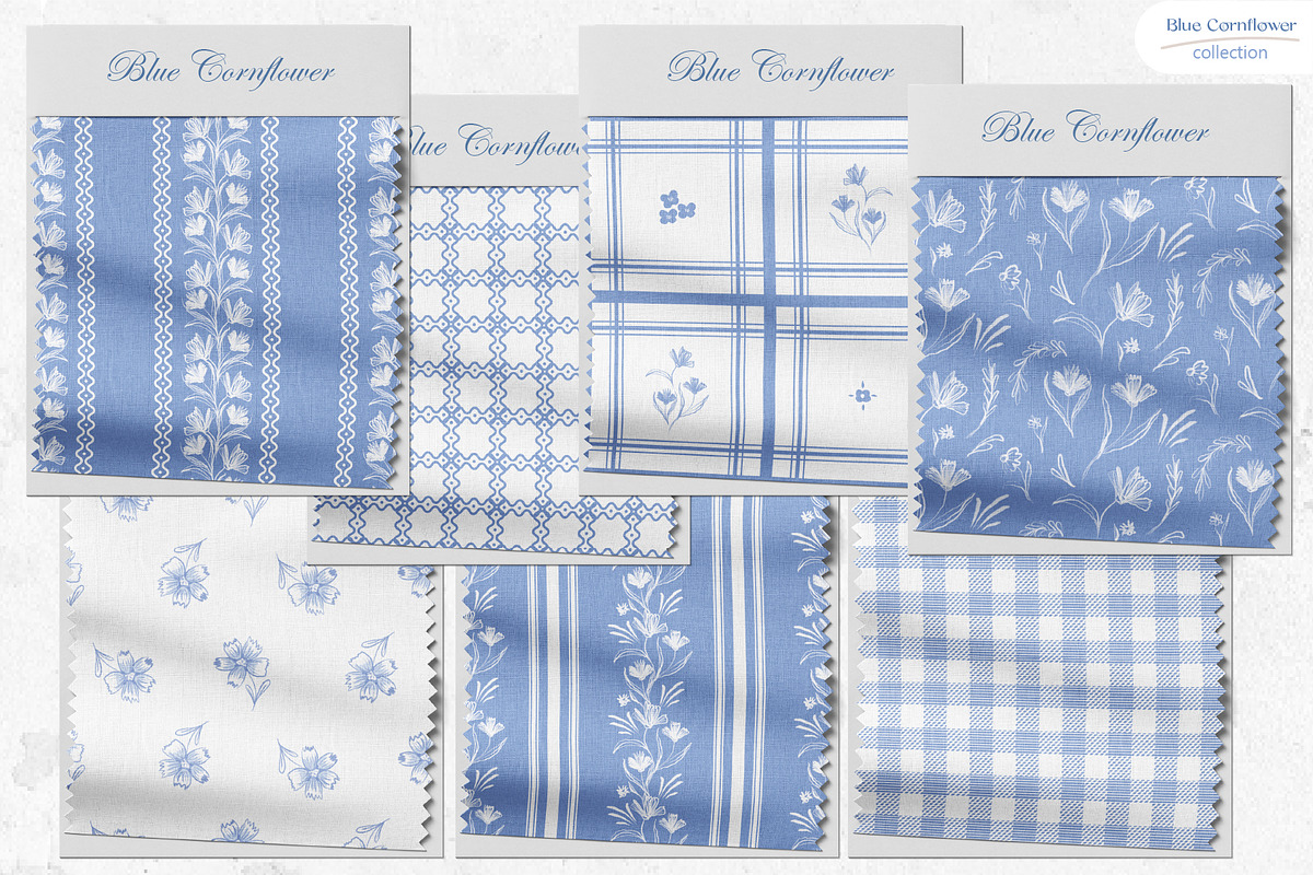 Blue Cornflower - Seamless Patterns, a Pattern Graphic by Milky April (Photo 4 of 6)