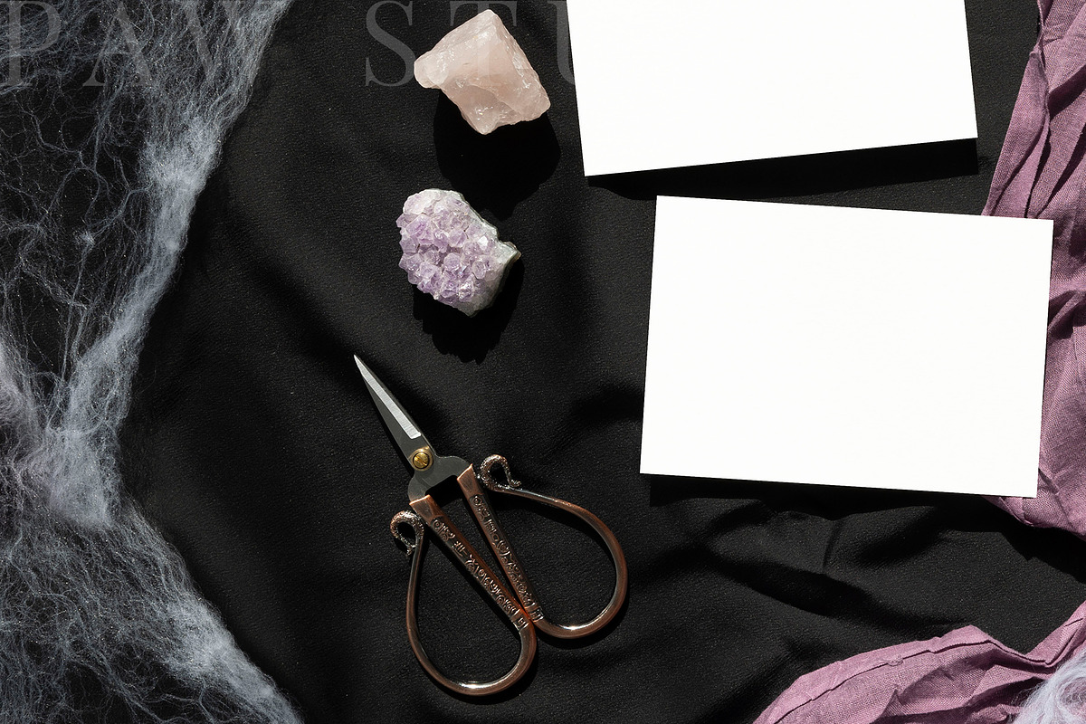 Halloween Card Mockup 5x3.5RSVP fall, an Advertising Mockup by PawMockups (Photo 4 of 10)
