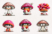Whimsical Mushroom Clipart Bundle, a Seasonal Illustration by CreationArt (Thumbnail 3 of 6)