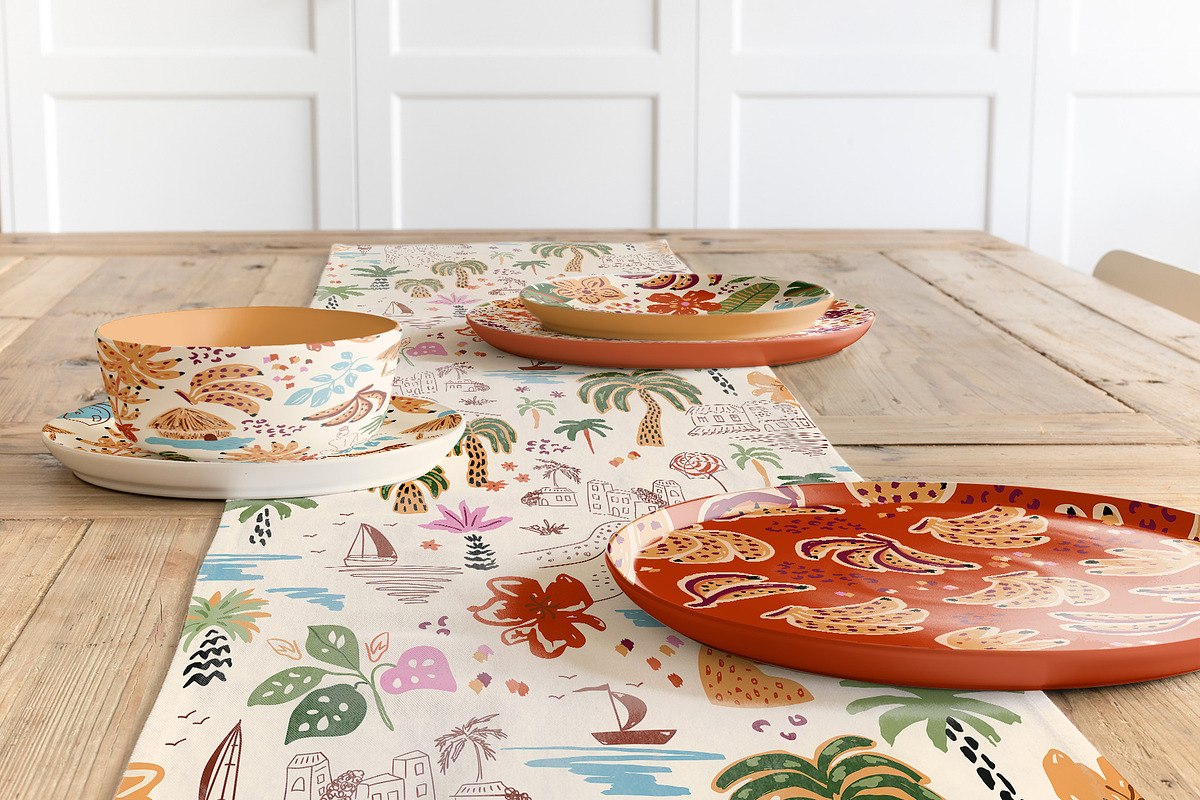 Hand drawn tropical floral patterns, a Pattern Graphic by Tani Kuzminka (Photo 16 of 22)