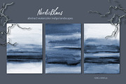 NordicBlues Watercolor Pack, a Texture Graphic by Marmoris.Arts (Thumbnail 6 of 24)