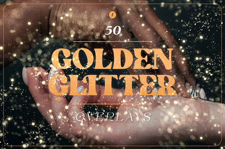 Golden Glitter Overlays, a Texture Graphic by Freezerondigital