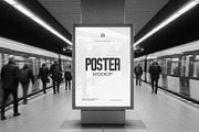 Station Subway Lightbox Poster Mock, an Advertising Mockup by graphypix (Thumbnail 3 of 4)