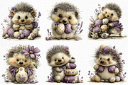 Whimsical Easter Hedgehog Clipart, an Illustration by Craft Nest (Thumbnail 3 of 12)