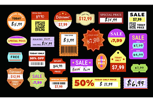 Price tag stickers. Special price, an Illustration by winwin.art