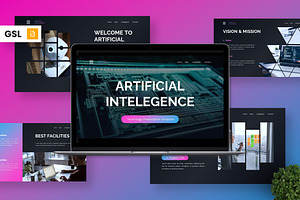 Artificial Inteligence - Technology, a Presentation Template by Deepslide Studio