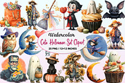 Cute Halloween Set Clipart, a Graphic by CitraGraphics (Thumbnail 1 of 4)