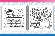 Christmas Coloring Pages Description, an Illustration by LightExpress (Thumbnail 2 of 5)