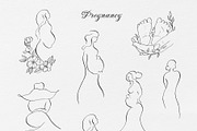 WOMEN - line art collection, an Illustration by Navenzeles (Thumbnail 8 of 14)