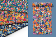 6 Whimsical Floral Seamless Patterns, a Pattern Graphic by Ninterints (Thumbnail 9 of 14)