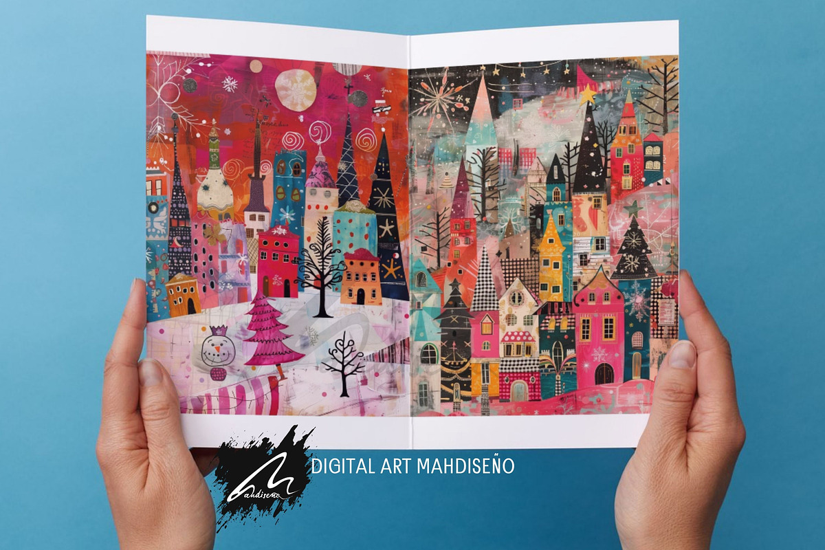 Twinkling Whimsy City, Christmas Kit, a Seasonal Illustration by Digital Art Mahdiseño (Photo 9 of 10)