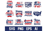 4th of July SVG Bundle, July 4th PNG, an Object Graphic by EllaMaiyaali (Thumbnail 1 of 7)