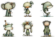 Baby Animal Clipart Bundle, an Illustration by CraftArtStudio (Thumbnail 2 of 6)