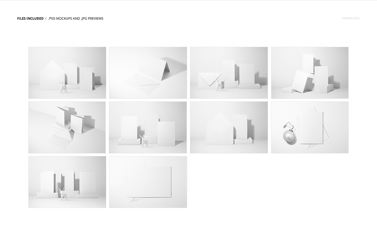 5x7 Greeting Cards Mockup Set, a Merchandise Mockup by creatsy5 (Photo 2 of 16)