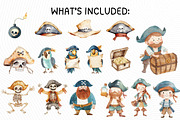 Cute Pirate Clipart Bundle, an Illustration by PassionPNGcreation (Thumbnail 3 of 12)
