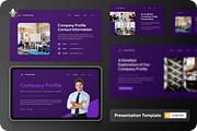Company Profile Google Slide, a Presentation Template by SquidPixey (Thumbnail 1 of 6)