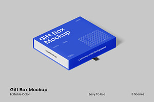 Gift Box Mockup, a Packaging Mockup by renderstockmarket