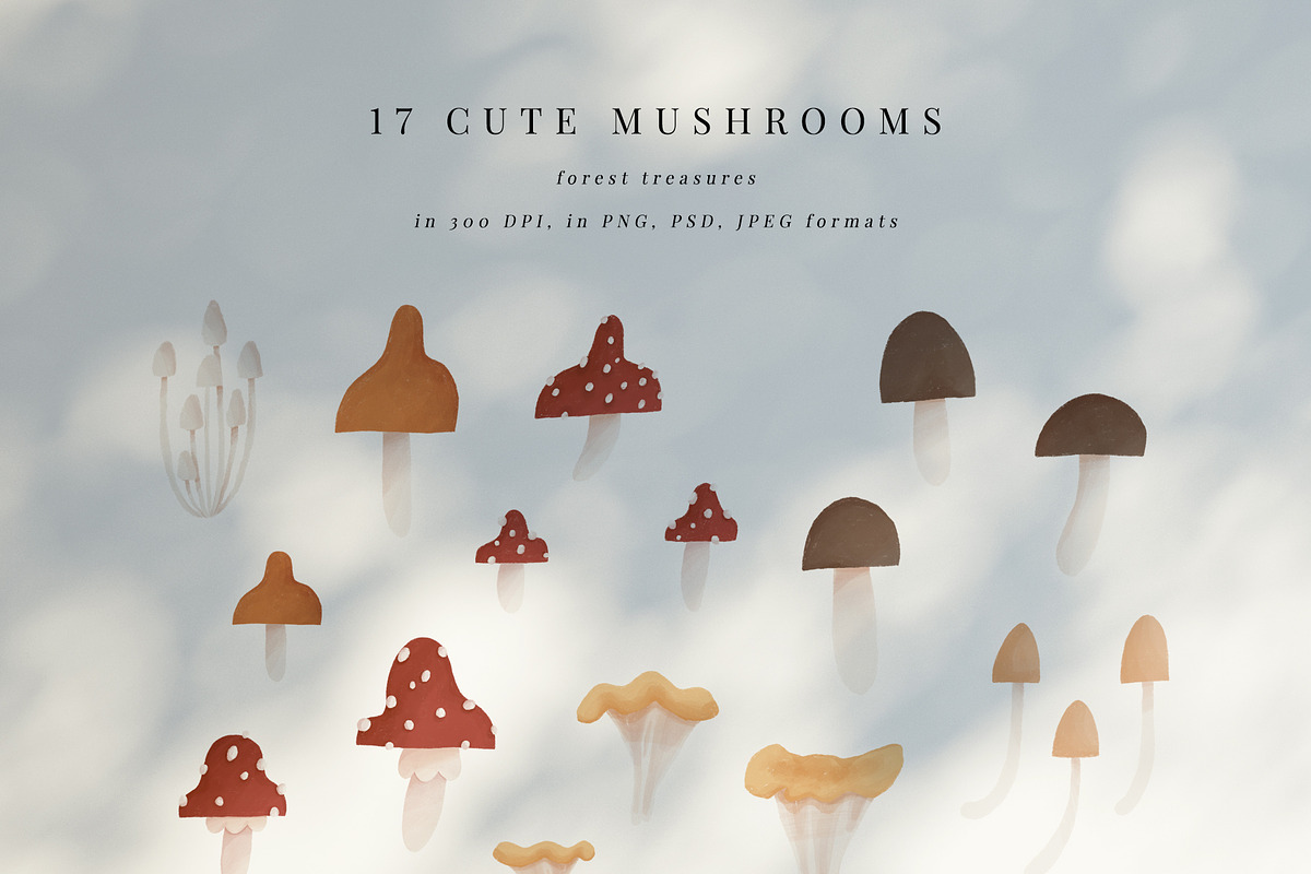 Autumn friends: cozy & cute clip art, an Animal Illustration by Cute Atelier (Photo 7 of 12)