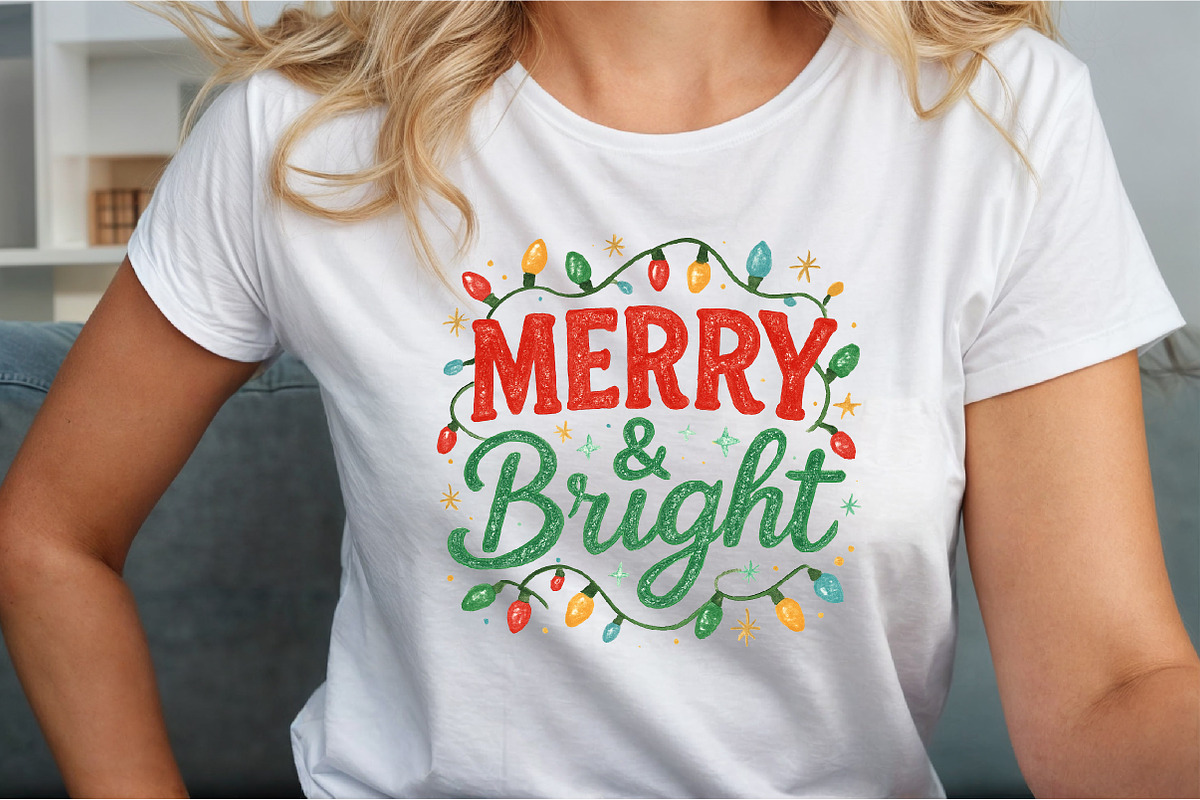 Merry and Bright Png Christmas Png, an Illustration by Sublimation Artist (Photo 3 of 9)