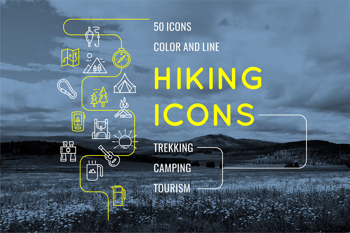 Hiking icons, an Icon by alekseiderin (Photo 1 of 3)