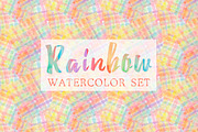 Rainbow watercolor seamless pattern, a Pattern Graphic by antuanetto (Thumbnail 3 of 9)