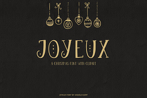 Joyeux Christmas Font & Clipart