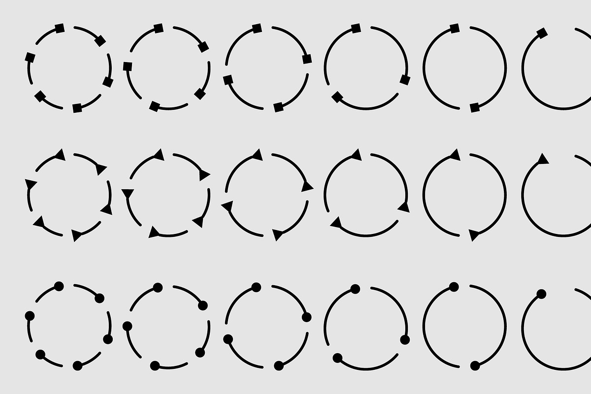Minimalist Continuous Arrow Icons, an Outline Icon by hkmonir (Photo 1 of 3)