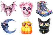 Groovy Halloween Clipart, Trendy, an Illustration by Daily.Designs (Thumbnail 4 of 5)