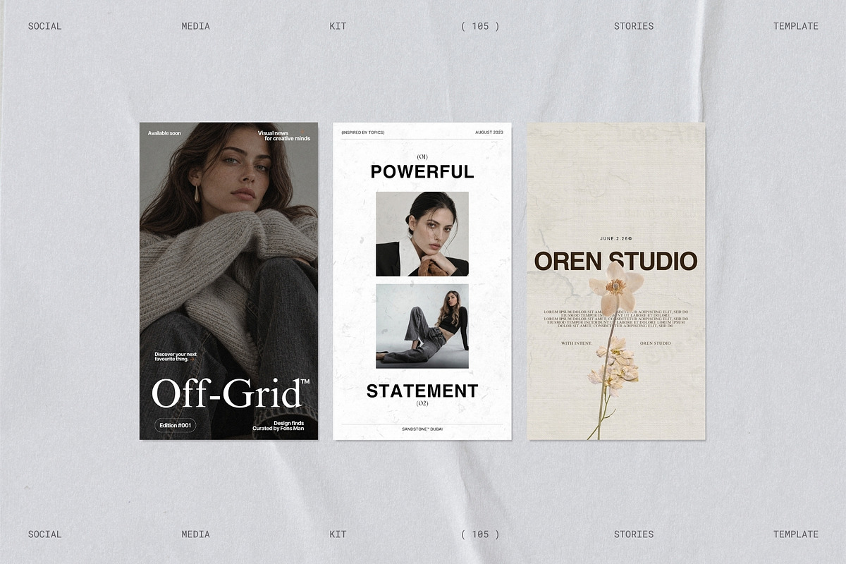 OREN | Instagram STORIES Bundle, a Social Media Template by Prapti Design (Photo 6 of 10)